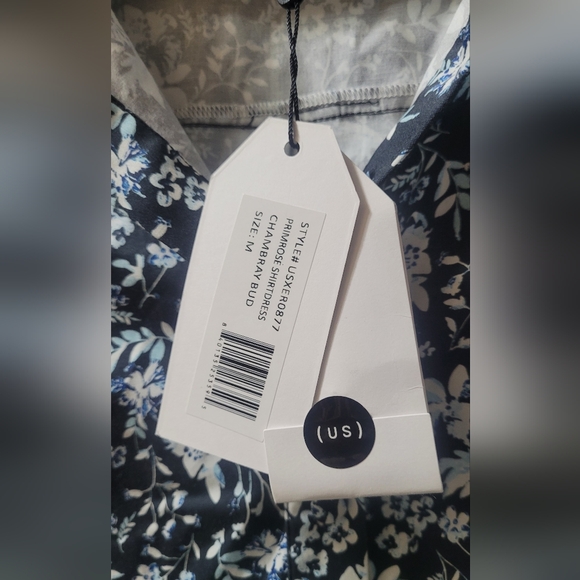 NWT Universal Standard x Erdem Primrose Shirt Dress Chambray Bud Size M US 18-20 - Picture 9 of 12